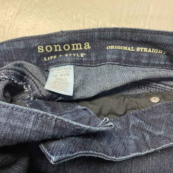 Sonoma Original Straight Dark Denim Size 16 - Picture 5 of 7